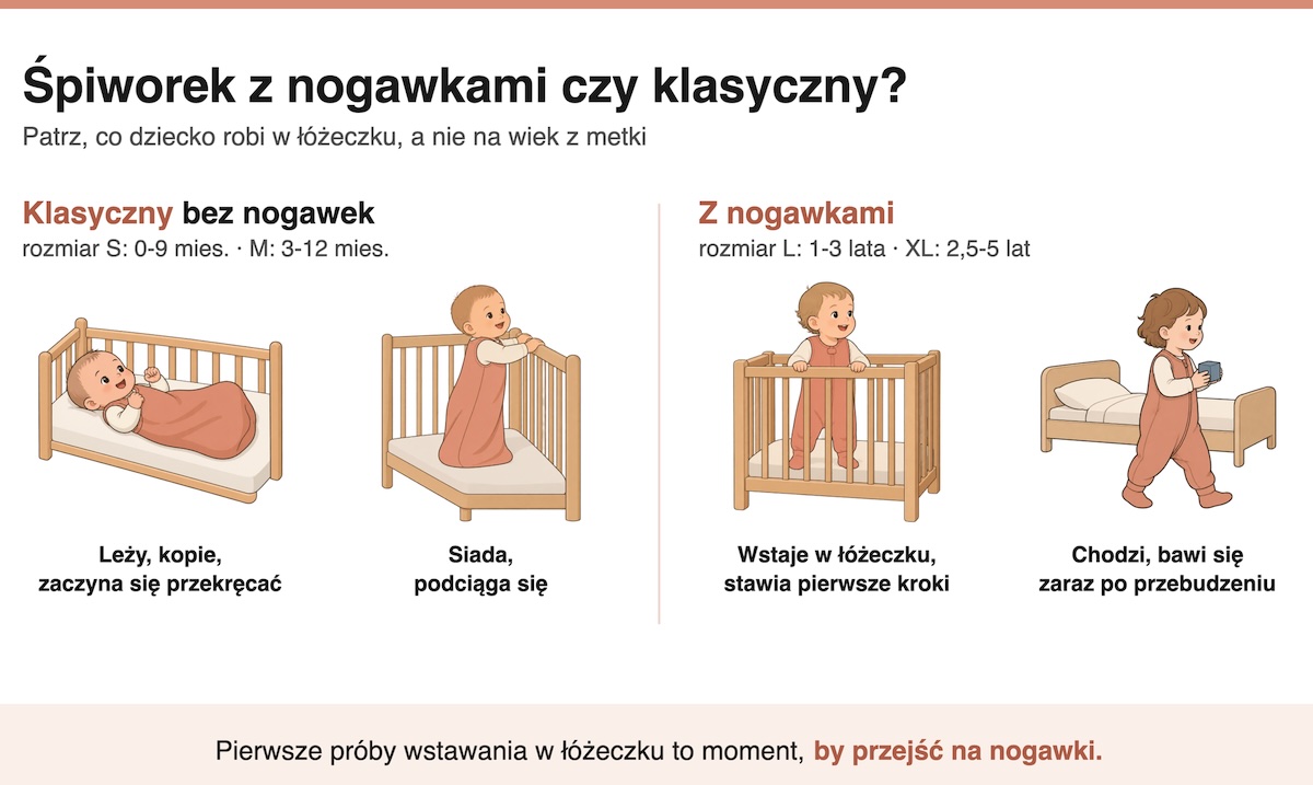 Co wybrać? Śpiworek z nogawkami czy klasyczny